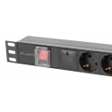 Lanberg PDU-05F-0200-IEC-BK tehonjakeluyksikkö 5 AC-pistorasia(a) 1U Musta