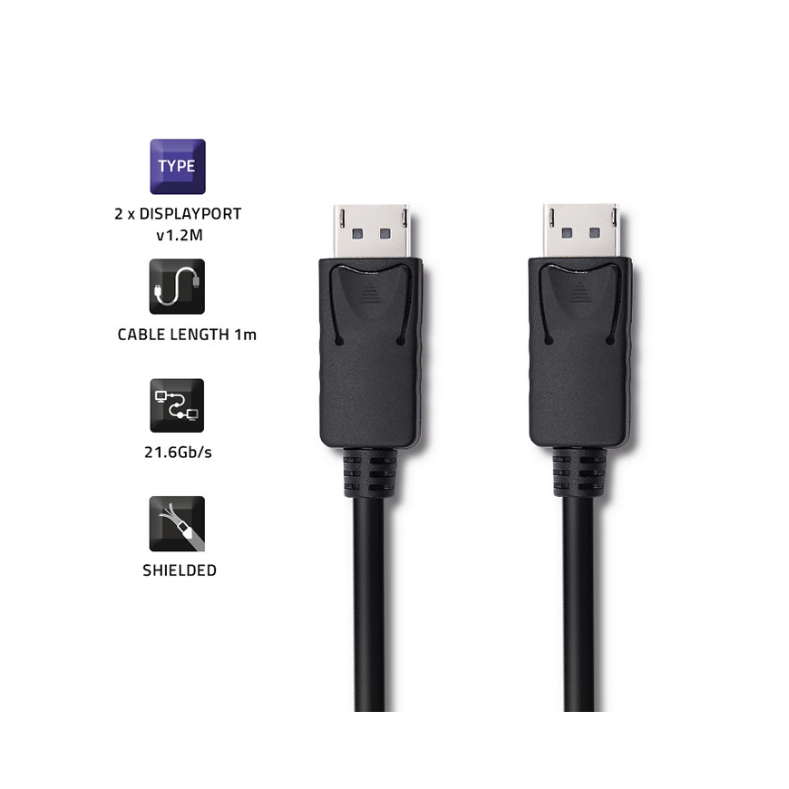 Qoltec 50372 „DisplayPort“ kabelis 1,5 m Juoda – 2