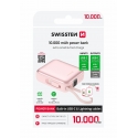 Swissten SPACE Power Bank Переносная зарядная батарея USB-C / Lightning / 10000 mAh Розовый Swissten SPACE Power Bank Переносная зарядная батарея USB-C / Lightning / 10000 mAh Розовый