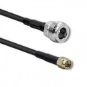 Qoltec 57028 bendraašis kabelis LMR400 5 m N tipas RP-SMA Juoda
