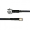 Qoltec 57028 koaksiaalikaapeli LMR400 5 m N-tyyppi RP-SMA Musta