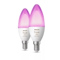 Philips Hue balta un krāsaina atmosfēras gaisma Svece – viedā spuldze E14 – (2 gab. iepakojumā) Philips Hue balta un krāsaina atmosfēras gaisma Svece – viedā spuldze E14 – (2 gab. iepakojumā)