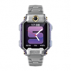 imoo Watch Phone X10 4,06 cm (1.6") AMOLED 45 mm Digitāls 320 x 360 pikseļi Skārienjūtīgais ekrāns Pelēks Wi-Fi GPS