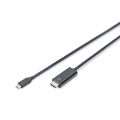 Digitus AK-300330-050-S видео кабель адаптер 5 m USB Type-C DisplayPort Черный