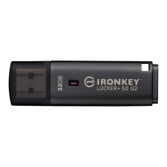 Kingston Technology IronKey Locker+ 50 G2 USB флеш накопитель 32 GB USB тип-A 3.2 Gen 1 (3.1 Gen 1) Черный