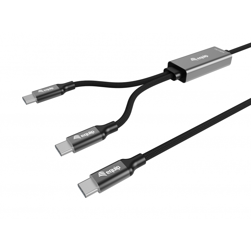 Equip 128895 USB kabelis USB 2.0 1,5 m USB C 2 x USB C Juoda
