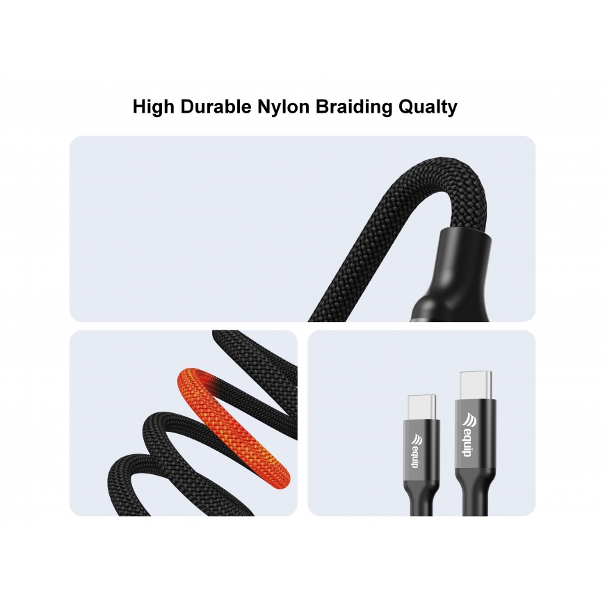Equip 128895 USB-kaapeli USB 2.0 1,5 m USB C 2 x USB C Musta – 4