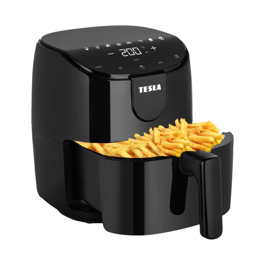 TESLA Electronics AirCook Q40 Vienas 4 L 1500 W Karšto oro gruzdintuvė Juoda – 5