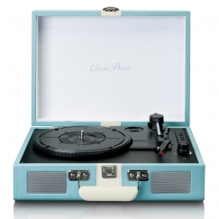 Lenco TT-110 Belt-drive audio turntable Blue, White Semi Automatic