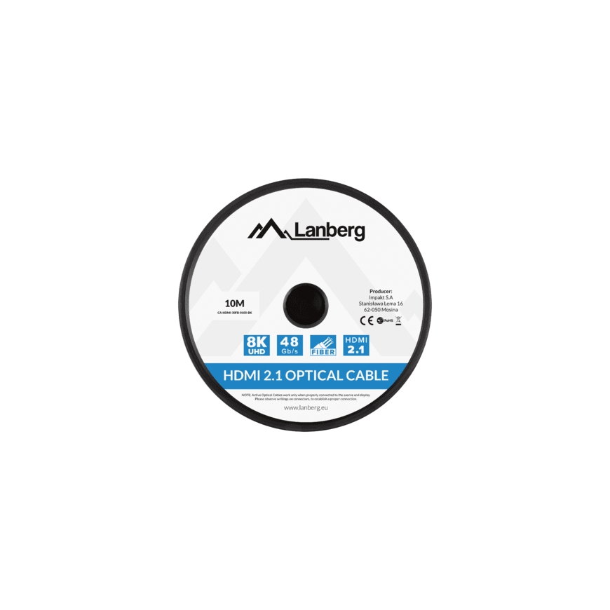 Lanberg CA-HDMI-30FB-0100-BK HDMI kabelis 10 m