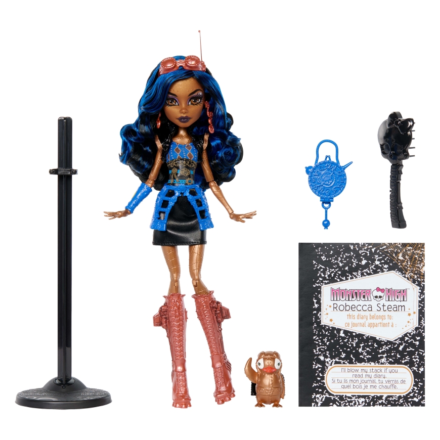 Monster High Boo-riginal Creeproduction Robecca Steam Doll with Diary, Doll Stand and Pet – 2