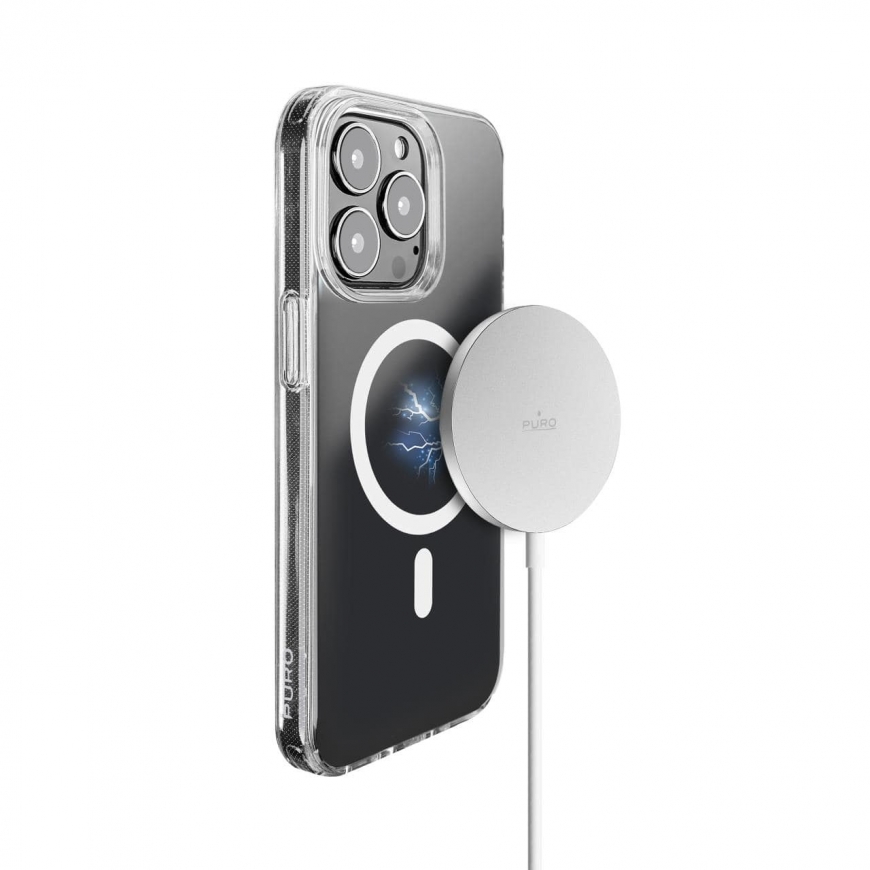 PURO CUSBCMAG1WHI mobiilseadme laadija Nutitelefon Valge USB Traadita laadimine Hoonesisene
