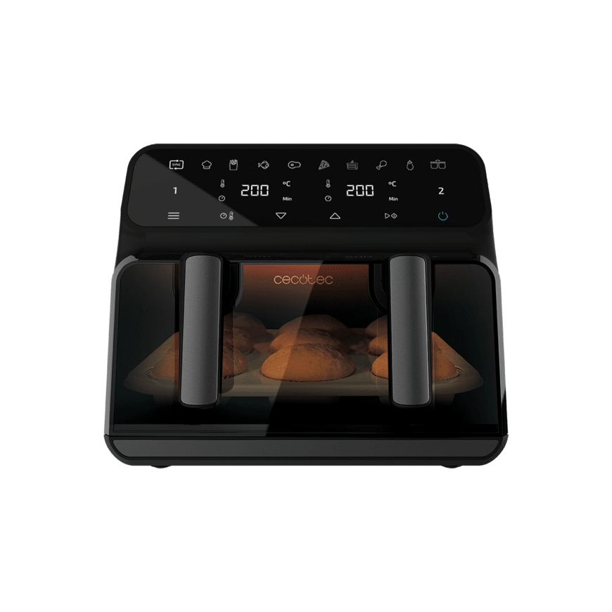 Cecotec 04986 taukvāres katls Viens 9 L Atsevišķs 2850 W Karstā gaisa fritētājs Melns