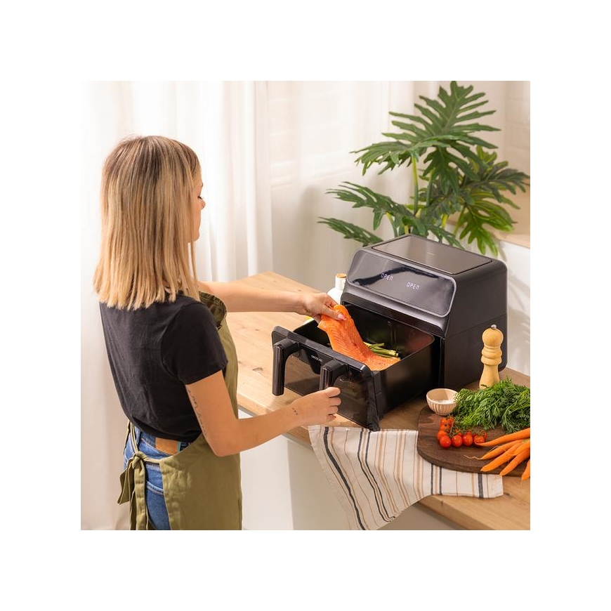 Cecotec 04986 rasvakeitin Yksi 9 L Erillinen 2850 W Kuumakiertoilmakypsennin Musta – 3