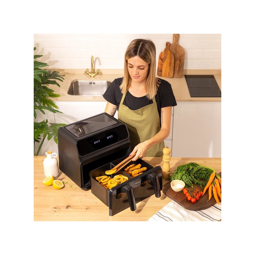Cecotec 04986 taukvāres katls Viens 9 L Atsevišķs 2850 W Karstā gaisa fritētājs Melns – 5