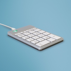 R-Go Tools Numeric keypad R-Go Numpad Break, ergonomic numeric keypad with break software, wired, wh