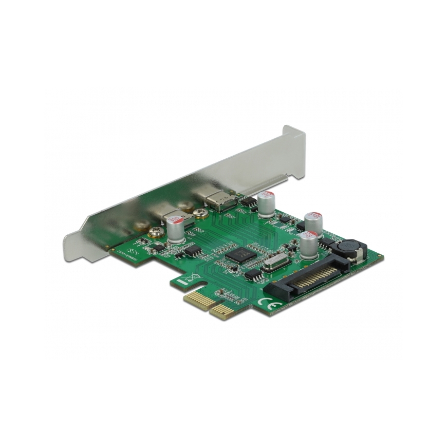 DeLOCK PCI Express x1 Card to 2 x external SuperSpeed USB (USB 3.2 Gen 1) USB Type-C™ female interfa – 2
