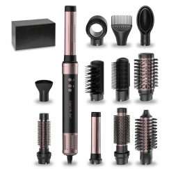 Cecotec Bamba CeramicCare 12in1 AirGlam Black Daugiafunkcinis modeliavimo įrankis Šiltas Juoda, Rožinė 1400 W