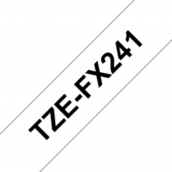 Brother TZE-FX241 label-making tape Black on white TZ