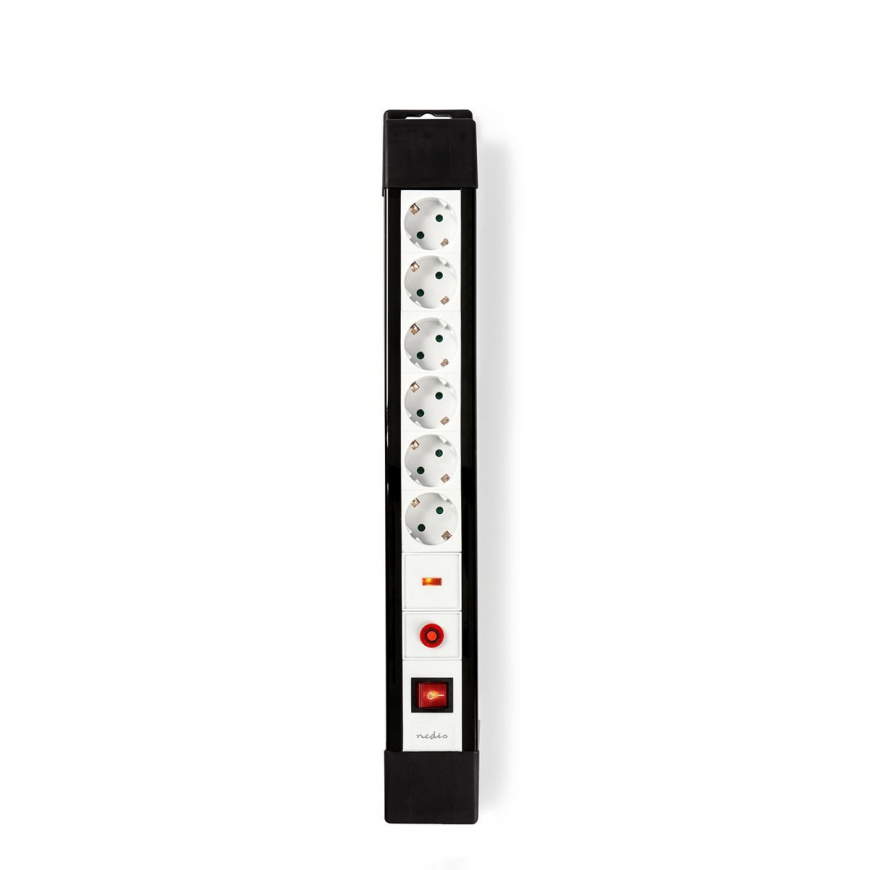Nedis EXS630SPF1PRO power extension 3 m 6 AC outlet(s) Indoor Black, White