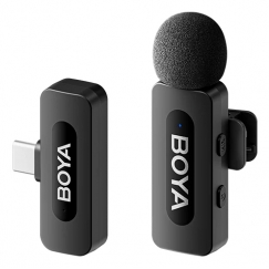 BOYA BY-V10 (V2.0) Must Klambriga kinnitatav mikrofon