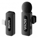 BOYA BY-V10 (V2.0) Juoda Prisegamas mikrofonas