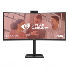 AOC E4 CU34E4CW монитор для ПК 86,4 cm (34") 3440 x 1440 пикселей UltraWide Quad HD LED Черный
