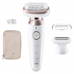 Braun Silk-épil 9 Flex 9-030 3D 40 pincetes Rozā, Balts