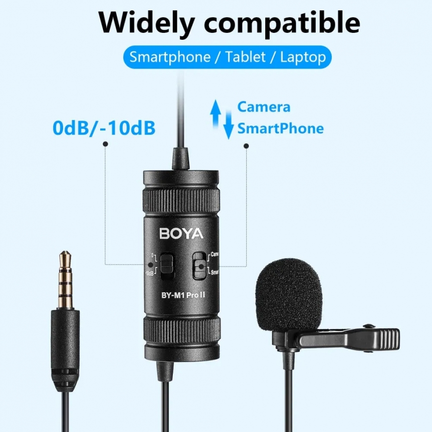 BOYA BY-M1 PRO II mikrofons Melns Lavalier/Lapel mikrofons – 3