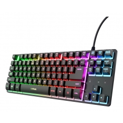 Trust GXT 833 Thado TKL klaviatuur Mängimine USB QWERTY Ameerika inglise keel Must