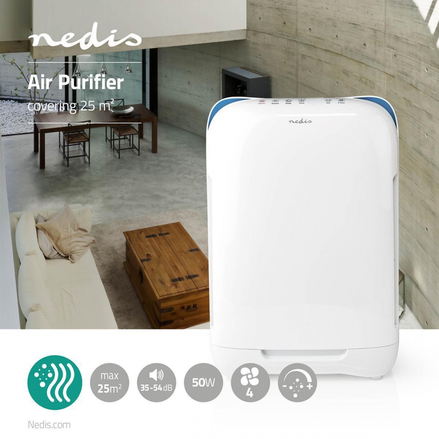 Nedis AIPU200CWT oro valytuvas 25 m² 54 dB 50 W Balta – 2