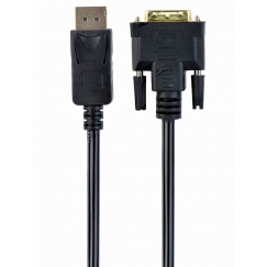Gembird CC-DPM-DVIM-3M видео кабель адаптер DisplayPort DVI Черный