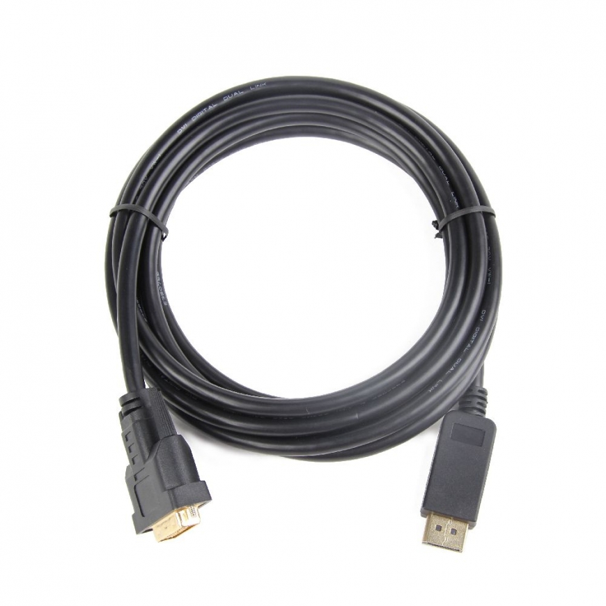Gembird CC-DPM-DVIM-3M vaizdo kabelio adapteris DisplayPort DVI Juoda – 3