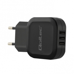 Qoltec 50191 mobiilseadme laadija Universaalne Must Vahelduvvool Hoonesisene