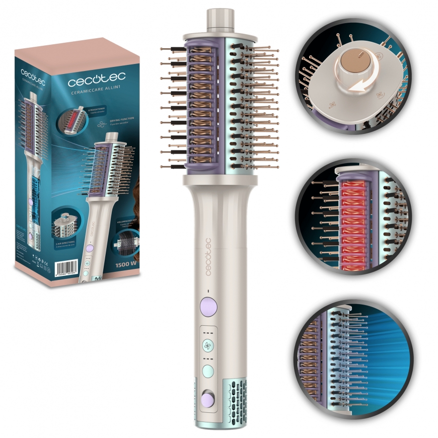 Cecotec CeramicCare Allin1 Kuumailmaharja Höyry Valkoinen 1500 W