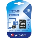 Verbatim Premium 16 GB MicroSDHC Klasės 10 Verbatim Premium 16 GB MicroSDHC Klasės 10
