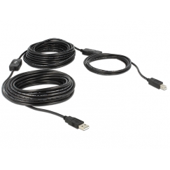 DeLOCK 20m, USB2.0-A - USB2.0-B USB-kaapeli USB A USB B Musta