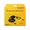 DeLOCK 20m, USB2.0-A - USB2.0-B USB kabelis USB A USB B Melns DeLOCK 20m, USB2.0-A - USB2.0-B USB kabelis USB A USB B Melns