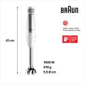 Braun MultiQuick 7 MQ7035IWH 0.6 L Immersion blender 1000 W Stainless steel, White Braun MultiQuick 7 MQ7035IWH 0.6 L Immersion blender 1000 W Stainless steel, White