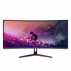 Arozzi Nova 34″ Curved kompiuterio monitorius 86,4 cm (34") 3440 x 1440 pikseliai 4K Ultra HD LED Violetinė