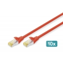Digitus DK-1644-A-030-R-10 сетевой кабель Красный 3 m Cat6a S/FTP (S-STP)