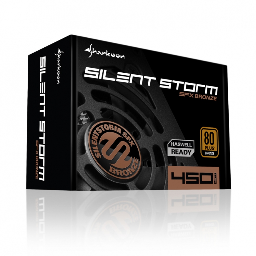 Sharkoon SilentStorm SFX Bronze maitinimo blokas 450 W 20+4 pin ATX Juoda – 3