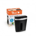 Peach PS600-10 papīra smalcinātājs Mikrogriezumu smalcināšana 63 dB Melns, Sudrabs