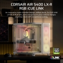 Corsair AIR 5400 LX-R RGB iCUE LINK Midi Tower Белый Corsair AIR 5400 LX-R RGB iCUE LINK Midi Tower Белый