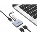 Equip 133484 kannettavien tietokoneiden telakka ja porttitoistin USB 3.2 Gen 1 (3.1 Gen 1) Type-C Ho