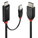 Lindy 41500 videokaapeli-adapteri 3 m HDMI + USB Type-A DisplayPort Musta Lindy 41500 videokaapeli-adapteri 3 m HDMI + USB Type-A DisplayPort Musta