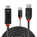 Lindy 41500 videokaapeli-adapteri 3 m HDMI + USB Type-A DisplayPort Musta Lindy 41500 videokaapeli-adapteri 3 m HDMI + USB Type-A DisplayPort Musta