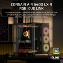 Corsair AIR 5400 LX-R RGB iCUE LINK Midi Tower Musta