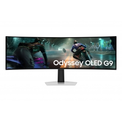 Samsung G91SD kompiuterio monitorius 124,5 cm (49") 5120 x 1440 pikseliai Dual QHD OLED Sidabras