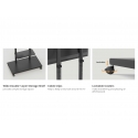 Equip 50"-90" Mobile TV Trolley with Pegboard Shelf Equip 50"-90" Mobile TV Trolley with Pegboard Shelf